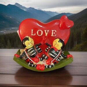 Designspirations Ladybug Love Heart Figurine Cherished Treasures Valentine Decor